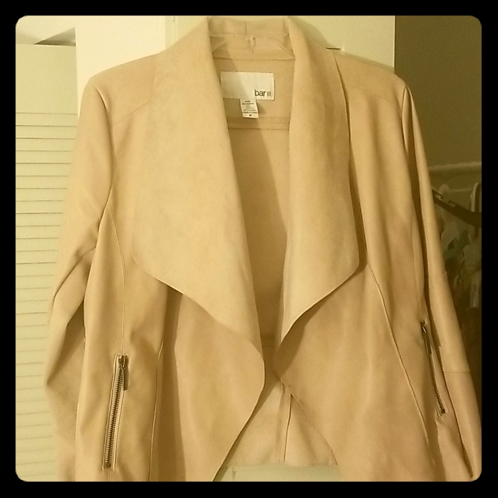 Bar III faux Leather Jacket size( M)